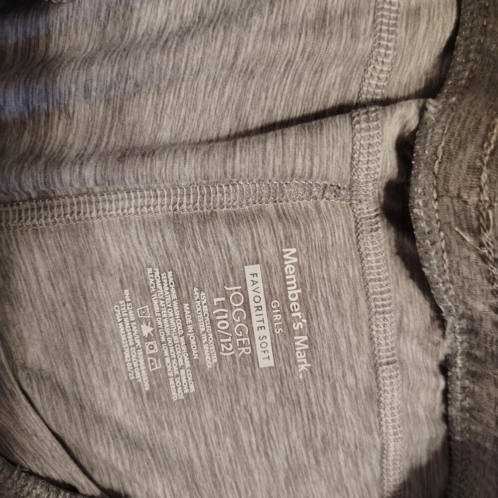 Member's Mark Girls Gray Favorite Soft Joggers Size Large 10 / 12 - Picture 10 of 10
